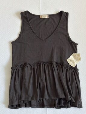 Altar’d State NWT Black Peplum Tank S